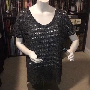 Slouchy Gray Loose-knit Top